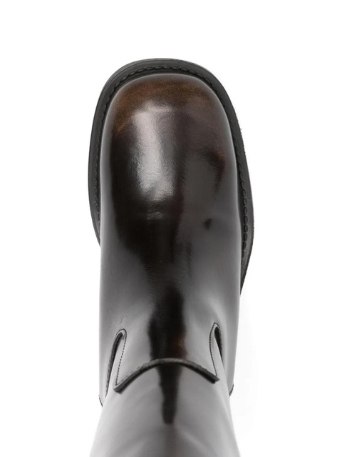 ALOHAS 40mm calf leather biker boots - Brown - zdjęcie produktu nr 2