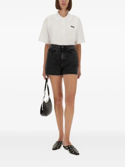 ROTATE BIRGER CHRISTENSEN buttoned logo-detail polo shirt - White - zdjęcie produktu nr 2