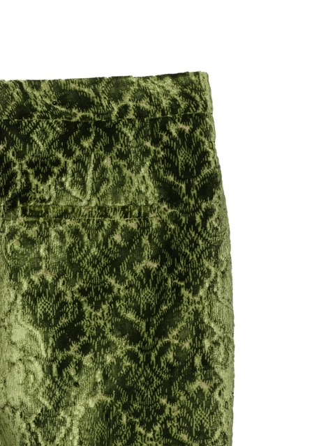 Burberry damask-pattern velvet trousers - Green - zdjęcie produktu nr 2