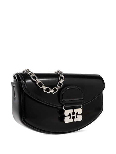 GANNI chain-strap half-moon mini bag - Black - zdjęcie produktu nr 2