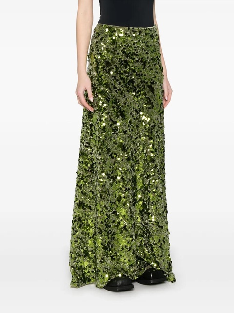 GANNI sequinned skirt - Green - zdjęcie produktu nr 2
