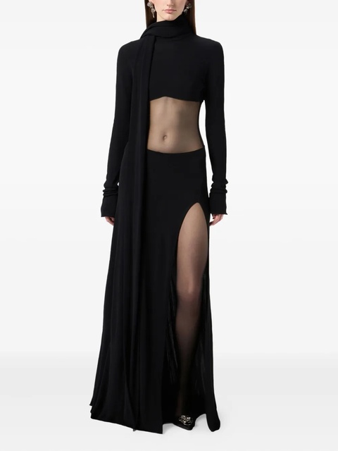 Blumarine mesh-insert dress - Black - zdjęcie produktu nr 2