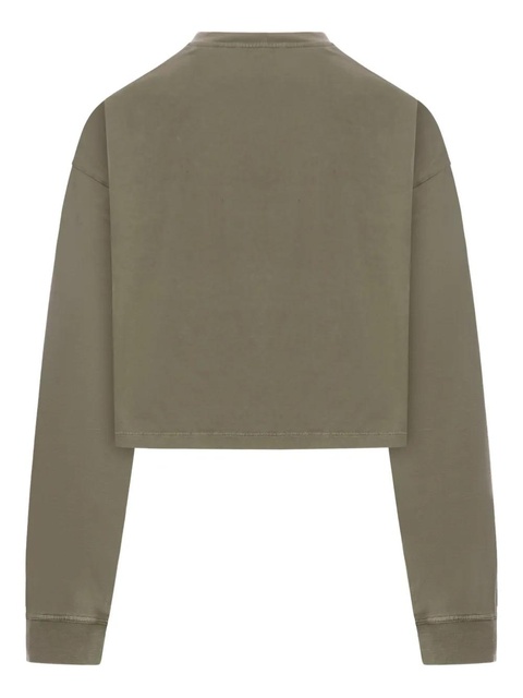 Miu Miu long-sleeve chest-pocket T-shirt - Green - zdjęcie produktu nr 2