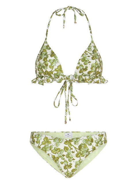ETRO Berry-print triangle bikini - Green - zdjęcie produktu nr 1