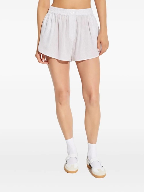 Alexander Wang pinstripe elastic-waist shorts - White - zdjęcie produktu nr 2