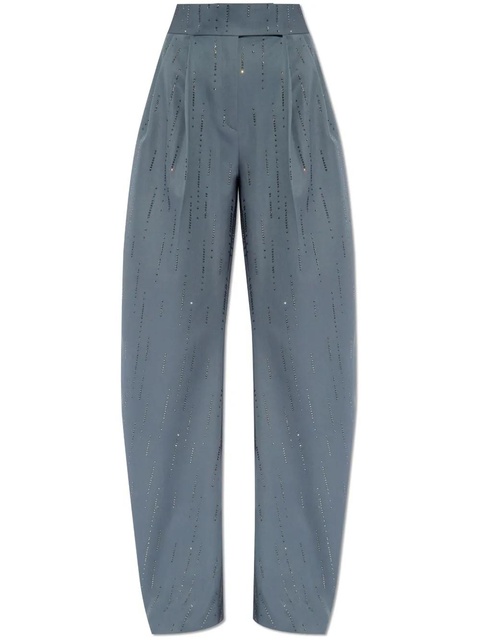 The Attico Gary crystal-embellished trousers - Blue - zdjęcie produktu nr 1
