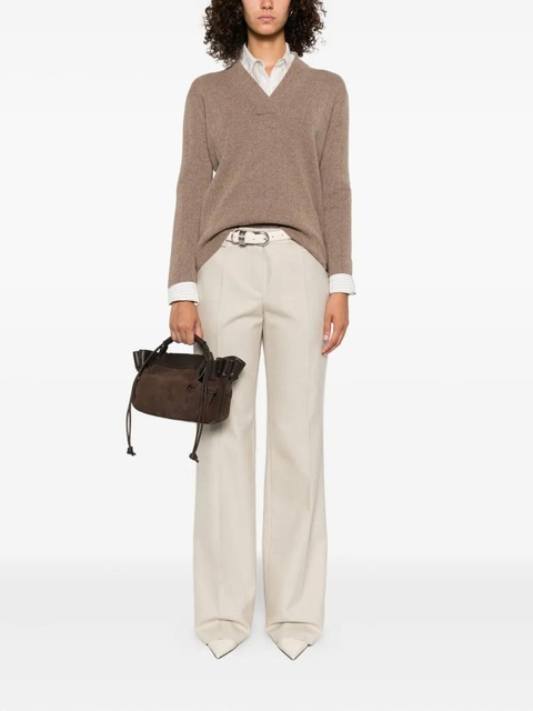 Max Mara ribbed V-neck jumper - Brown - zdjęcie produktu nr 2