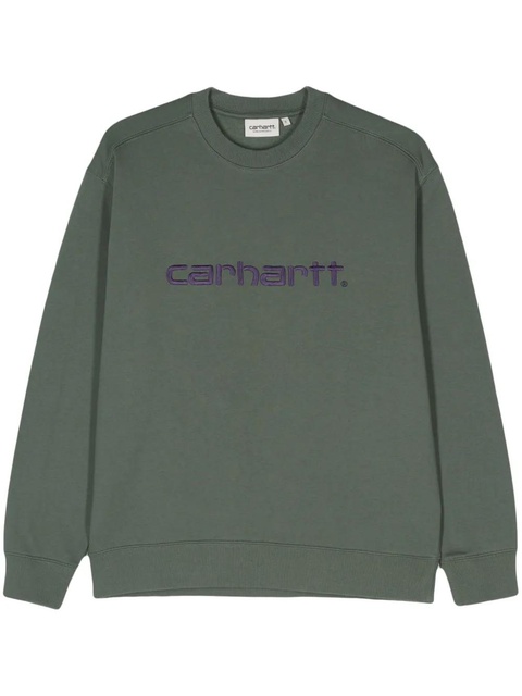 Carhartt WIP logo-embroidered sweatshirt - Green - zdjęcie produktu nr 1