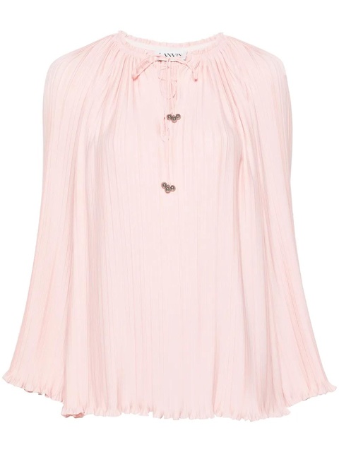 Lanvin long-sleeve pleated blouse - Pink - zdjęcie produktu nr 1