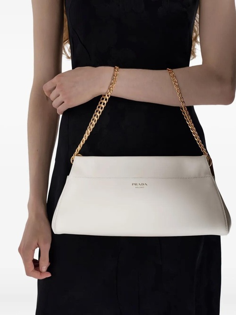 Prada Enchaîné chain-strap leather shoulder bag - White - zdjęcie produktu nr 1