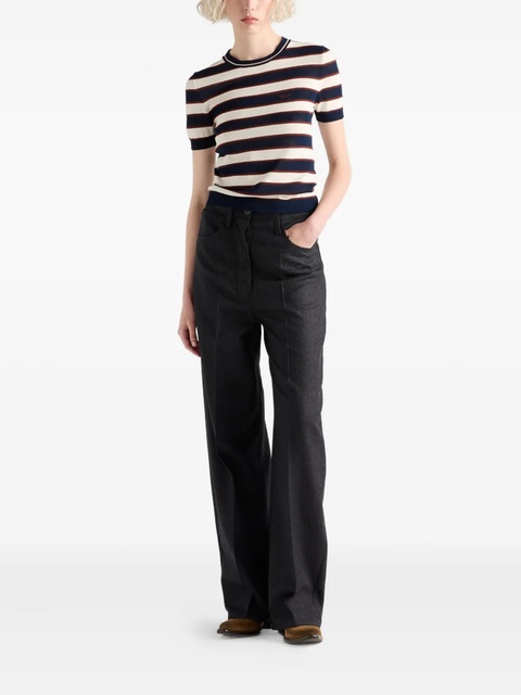 Prada striped T-shirt - F056H Blue - zdjęcie produktu nr 2
