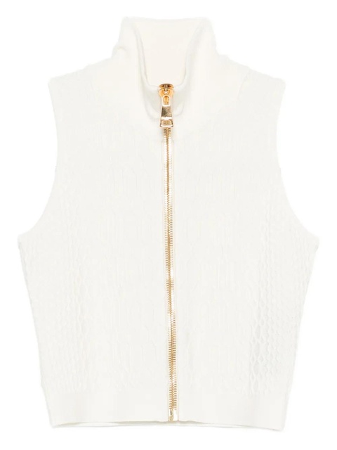 Balmain zip high-neck top - White - zdjęcie produktu nr 1