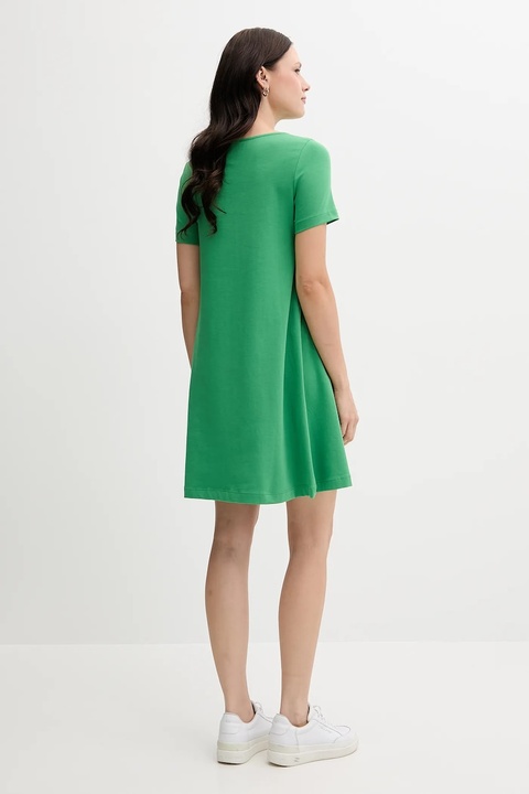 United Colors of Benetton sukienka kolor zielony mini prosta 3Z1RDV01E - zdjęcie produktu nr 2