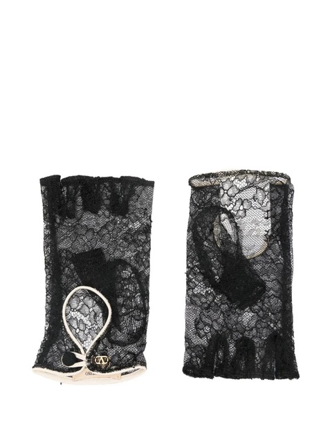 Valentino Garavani VLogo Signature lace gloves - DUY-NERO/BURRO/ORO - zdjęcie produktu nr 2