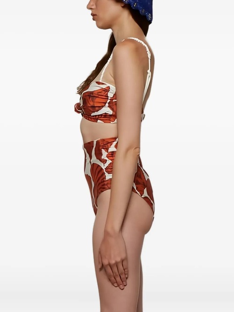 Johanna Ortiz oyster shell-print bikini top - Orange - zdjęcie produktu nr 1