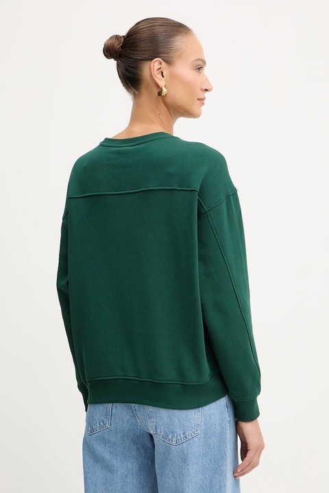 Pinko bluza bawełniana damska kolor zielony z aplikacją 100534 A2RO - zdjęcie produktu nr 2