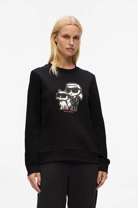 Karl Lagerfeld bluza damska kolor czarny z nadrukiem A4W20045 - zdjęcie produktu nr 1