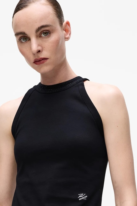 Karl Lagerfeld top bawełniany kolor czarny A4W17056 - zdjęcie produktu nr 2