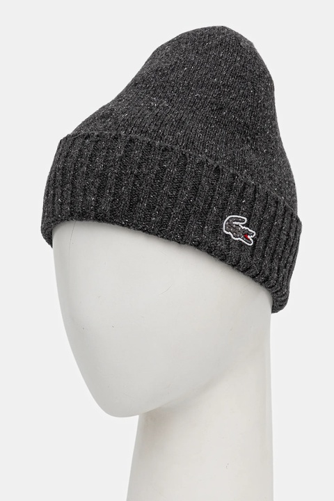 Lacoste czapka z dodatkiem wełny kolor szary RB5995 - zdjęcie produktu nr 2