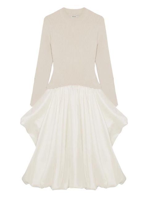 Simkhai knit-top balloon-skirt midi dress - Neutrals - zdjęcie produktu nr 1