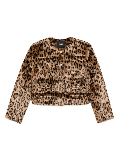 Maje leopard-print buttoned jacket - Brown - zdjęcie produktu nr 1