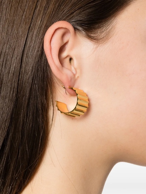 Maje Tapered mini hoop earrings - Gold - zdjęcie produktu nr 2