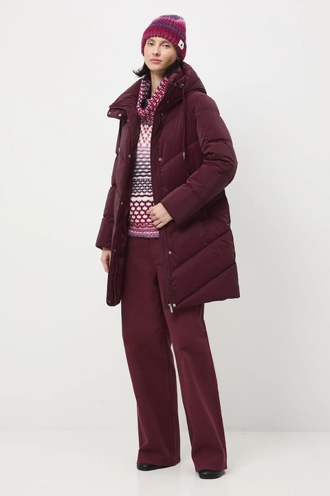 Medicine płaszcz damski kolor bordowy - zdjęcie produktu nr 2