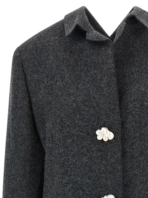 Prada Shetland virgin-wool coat - Grey - zdjęcie produktu nr 2
