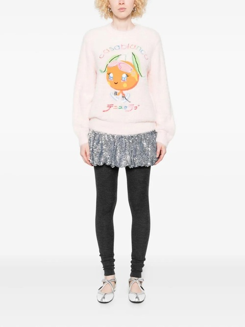 Casablanca logo-embroidered sweatshirt - KAWAII ORANGE - zdjęcie produktu nr 2