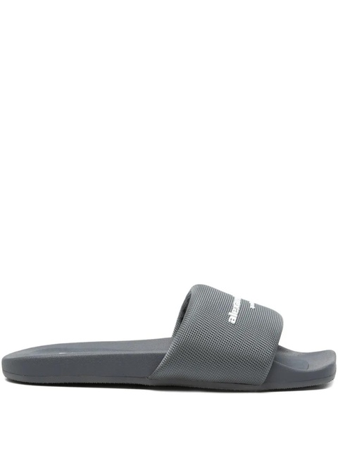 Alexander Wang logo strap slides - Grey - zdjęcie produktu nr 1