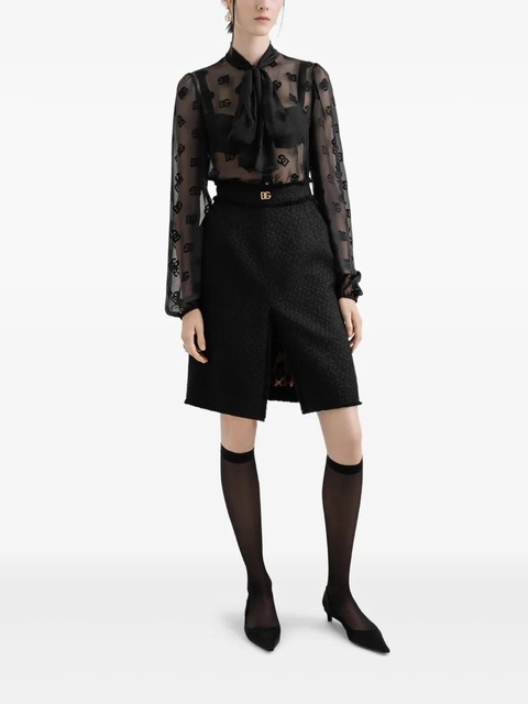 Dolce & Gabbana logo-print blouse - Black - zdjęcie produktu nr 1