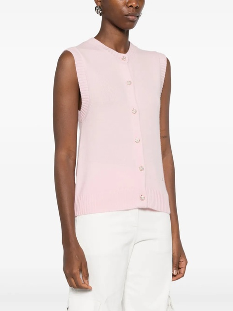 Maje sleeveless wool-cashmere cardigan - Pink - zdjęcie produktu nr 2