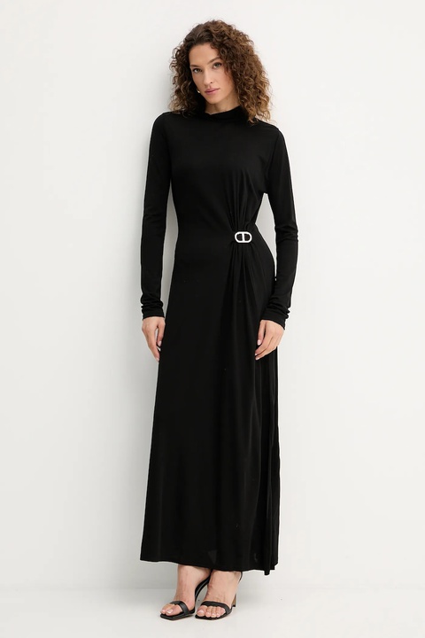 Twinset sukienka kolor czarny maxi prosta 252TP2024 - zdjęcie produktu nr 1