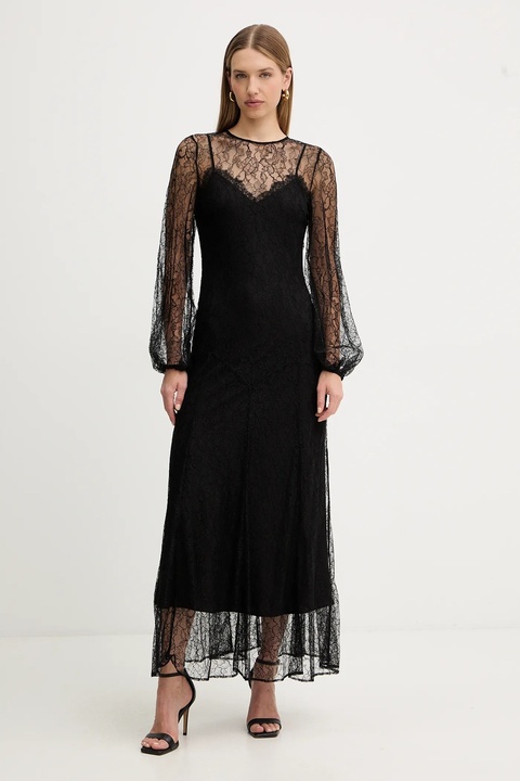 Twinset sukienka kolor czarny maxi prosta 252TT2261 - zdjęcie produktu nr 1