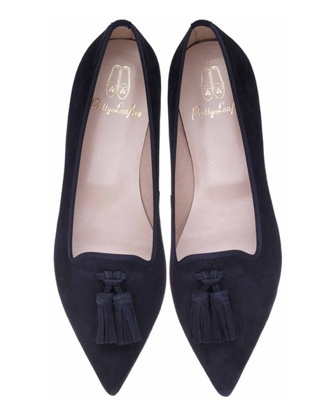PRETTY BALLERINAS - Granatowe loafery z chwostami Ella - zdjęcie produktu nr 1