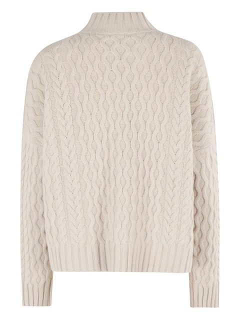 Weekend Max Mara cable-knit high-neck sweater - White - zdjęcie produktu nr 2