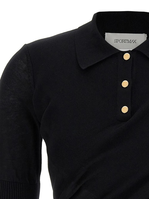 Sportmax Shaker polo shirt - Black - zdjęcie produktu nr 1
