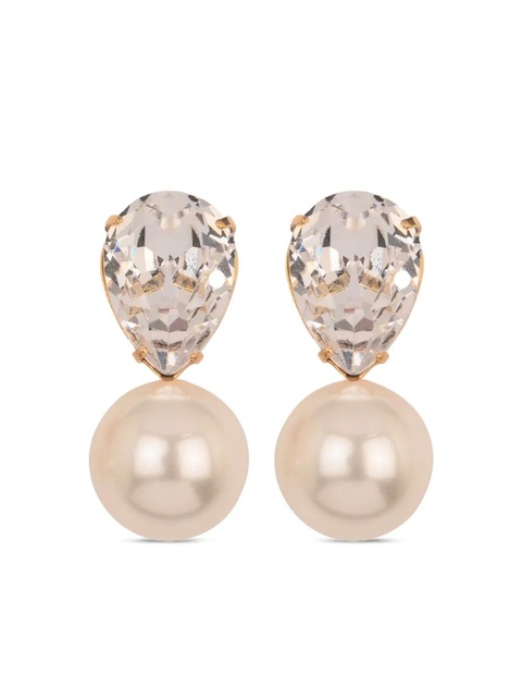 Jennifer Behr crystal-pearl earrings - Neutrals - zdjęcie produktu nr 1