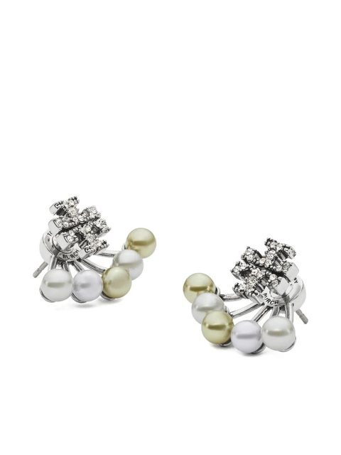 Tory Burch Moondance front-back earrings - Silver - zdjęcie produktu nr 2