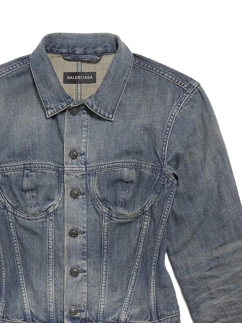 Balenciaga corset-style denim jacket - Blue - zdjęcie produktu nr 2