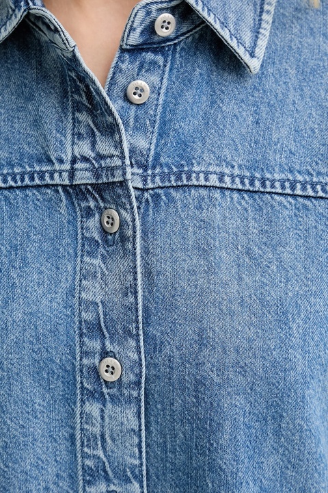 Rag & Bone koszula jeansowa damska kolor niebieski relaxed z kołnierzykiem klasycznym WDD25PA001UFRI - zdjęcie produktu nr 2