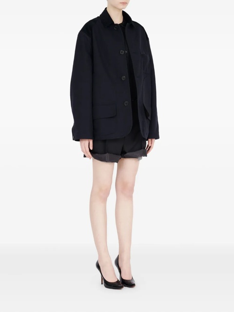 Maison Margiela corduroy-collar overshirt - Blue - zdjęcie produktu nr 2