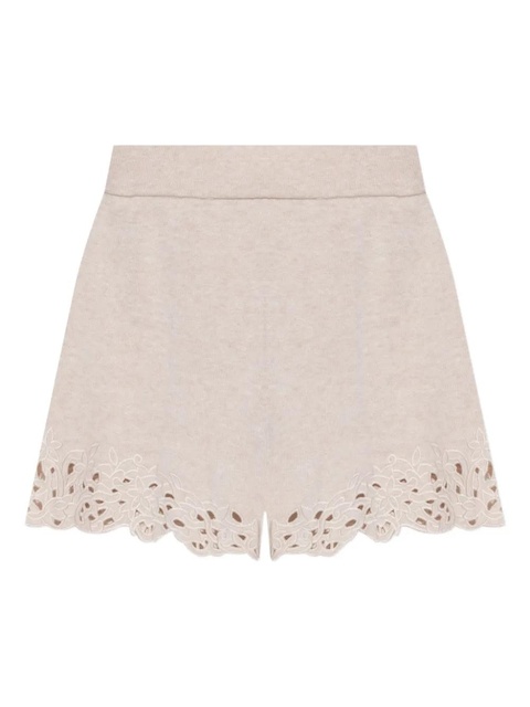 Cult Gaia Shani lace-trimmed shorts - Neutrals - zdjęcie produktu nr 1