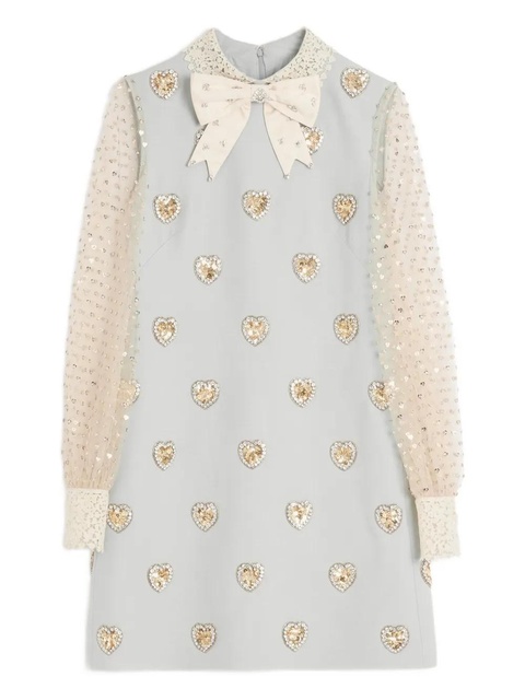 Valentino Garavani mini Crepe Couture embroidered dress - Blue - zdjęcie produktu nr 1