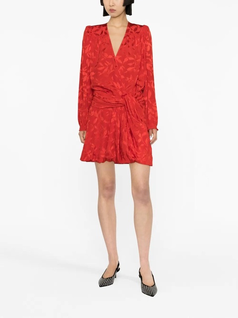 Zadig&Voltaire floral-jacquard wrap minidress - Red - zdjęcie produktu nr 1