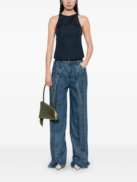 ROTATE BIRGER CHRISTENSEN decorative-button jeans - Blue - zdjęcie produktu nr 2