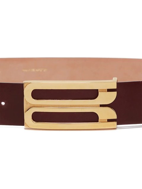 Victoria Beckham Frame leather belt - Red - zdjęcie produktu nr 2