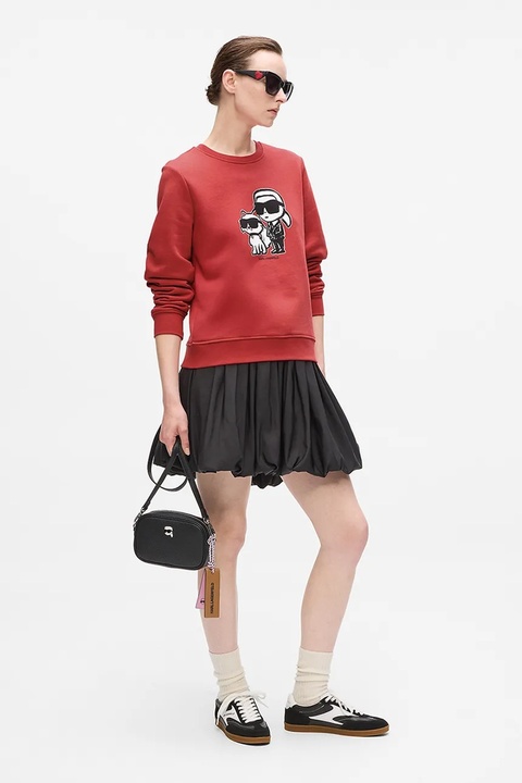 Karl Lagerfeld bluza damska kolor czerwony z nadrukiem A4W20045 - zdjęcie produktu nr 1