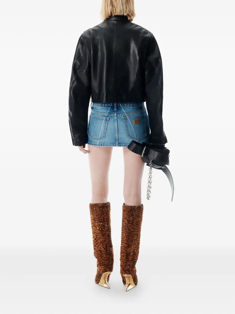 Alexander Wang faded fold-line denim skirt - Blue - zdjęcie produktu nr 1