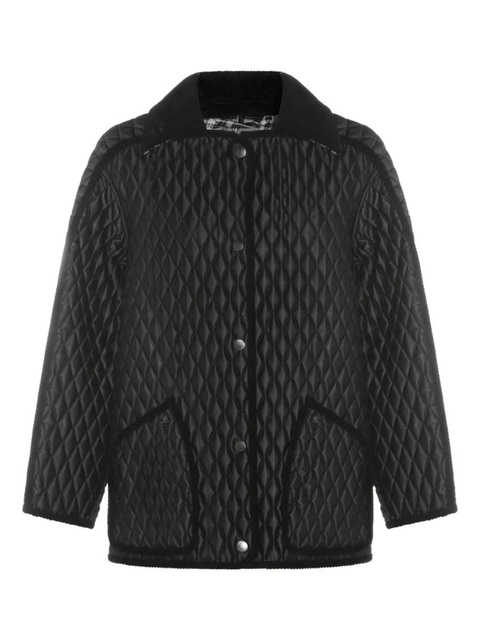 Burberry Quilted corduroy trim jacket - Black - zdjęcie produktu nr 1